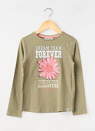 T-shirt coupe cintrée manches longues vert GARCIA fille
