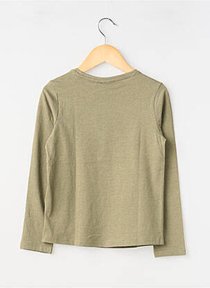 T-shirt coupe cintrée manches longues vert GARCIA fille
