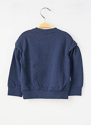 Sweat-shirt manches courtes et longues superposées manches longues bleu BOBOLI fille