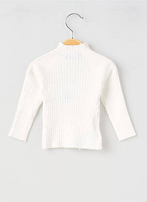 Pull stretch manches longues blanc MAYORAL fille