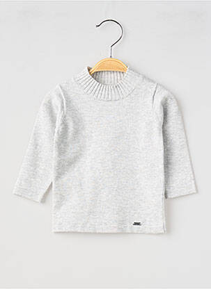 Pull stretch manches longues gris MAYORAL fille