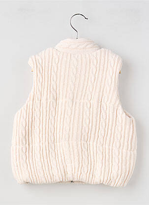 Gilet sans manche coupe droite beige MAYORAL fille