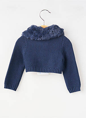 Gilet manches longues resserrée sur le bas bleu BOBOLI fille