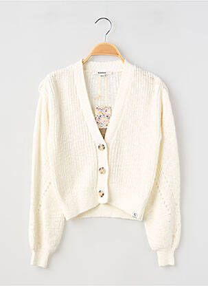 Gilet manches longues col v blanc GARCIA fille