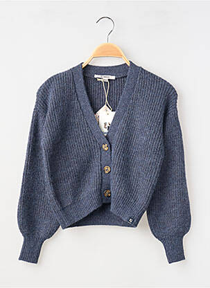 Gilet manches longues col v gris GARCIA fille