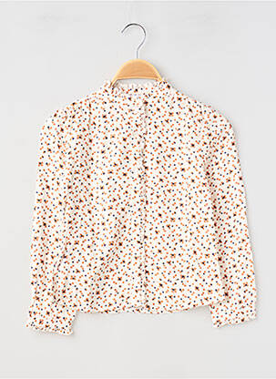 Chemisier col agrémenté par des volants manches longues beige MAYORAL fille