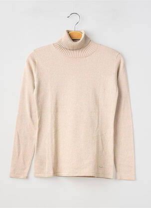 Pull col roulé coupe cintrée manches longues beige MAYORAL fille