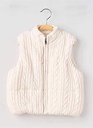Gilet sans manche coupe droite beige MAYORAL fille