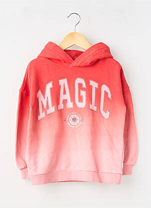 Sweat-shirt à capuche stretch manches longues rose GARCIA fille