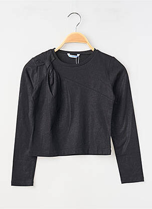 Top col rond manches longues noir MAYORAL fille