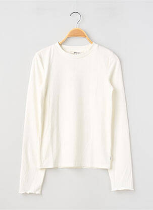 T-shirt coupe cintrée manches longues blanc GARCIA fille