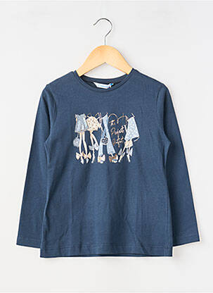 T-shirt stretch manches longues bleu MAYORAL fille