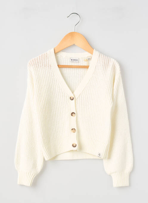 Gilet manches longues col v beige GARCIA fille