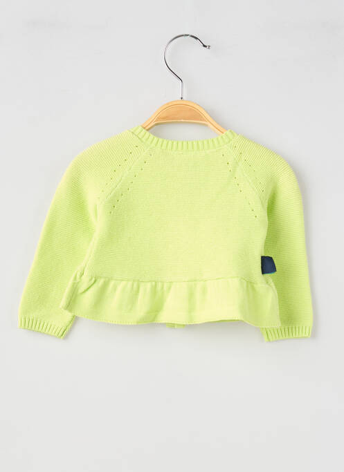 Gilet manches longues maille souple et aérée vert BOBOLI fille