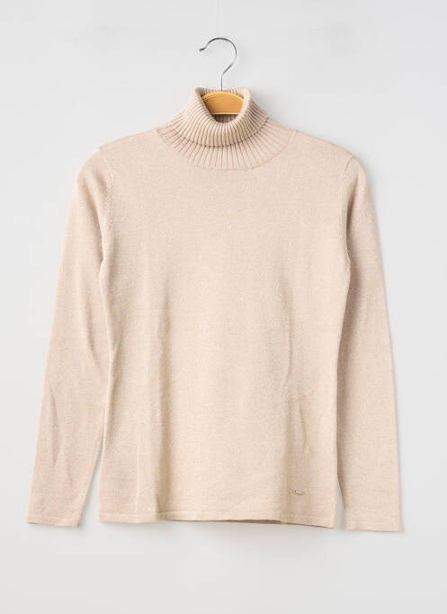 Pull col roulé coupe cintrée manches longues beige MAYORAL fille