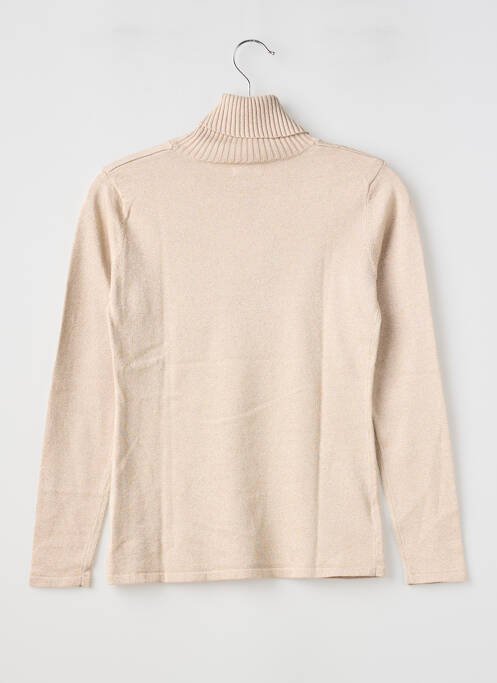 Pull col roulé coupe cintrée manches longues beige MAYORAL fille