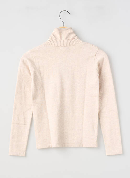 Pull col roulé coupe cintrée manches longues beige MAYORAL fille