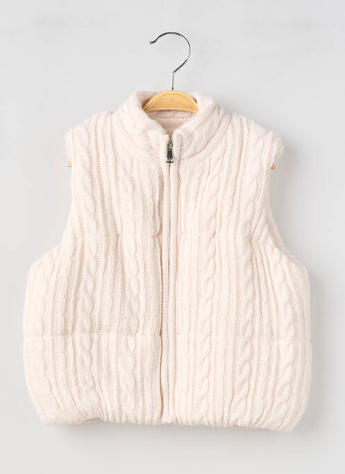 Gilet sans manche coupe droite beige MAYORAL fille