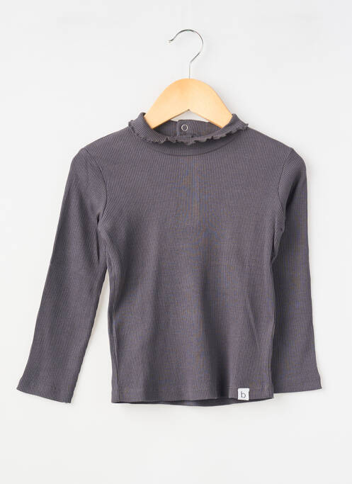 Sous-pull stretch manches longues gris BOBOLI fille