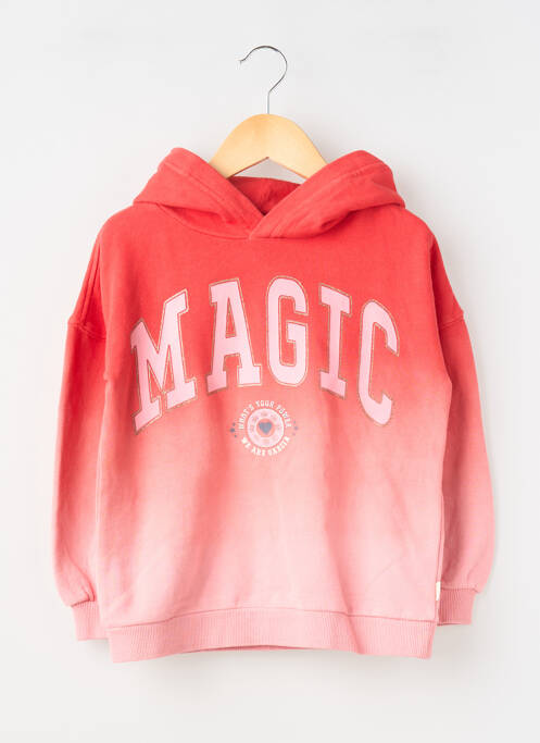 Sweat-shirt à capuche stretch manches longues rose GARCIA fille