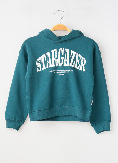 Sweat-shirt à capuche stretch manches longues vert GARCIA fille