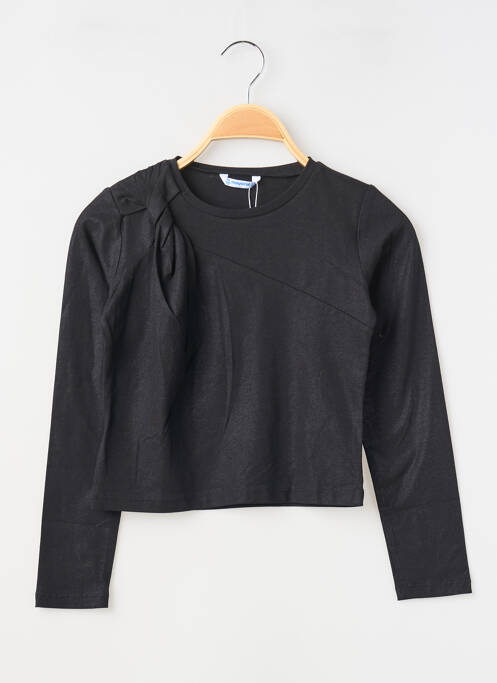 Top manches longues manches longues noir MAYORAL fille