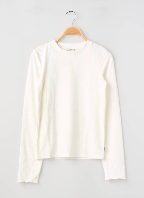 T-shirt coupe cintrée manches longues blanc GARCIA fille