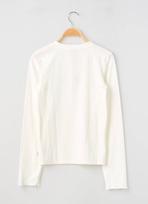 T-shirt coupe cintrée manches longues blanc GARCIA fille