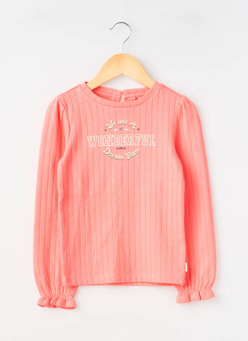 T-shirt fermeture boutonnée au dos manches longues orange GARCIA fille