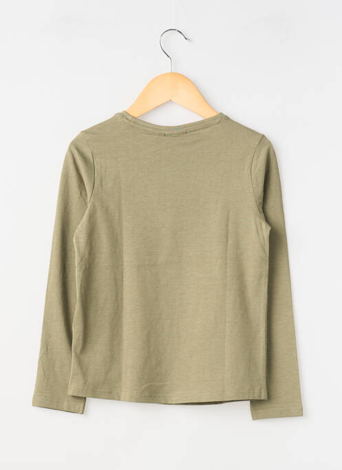 T-shirt coupe cintrée manches longues vert GARCIA fille