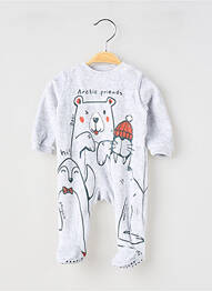 Pyjama fermeture pressionnée gris BOBOLI garcon
