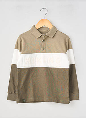 Polo tissage jersey manches longues vert MAYORAL garçon