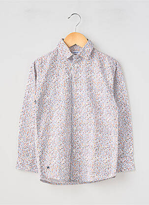 Chemise manches longues tissage popeline bleu MAYORAL garçon