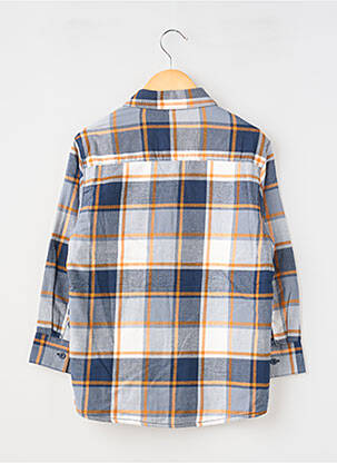 Chemise manches longues imprimé écossais bleu MAYORAL garçon