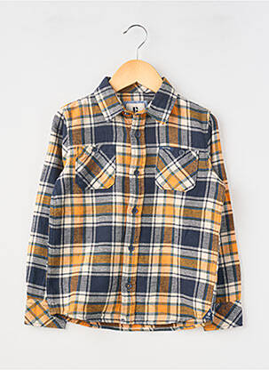 Chemise manches longues tissage popeline orange GARCIA garçon