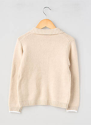 Gilet manches longues fermeture boutonnée sur le devant beige BOBOLI garçon