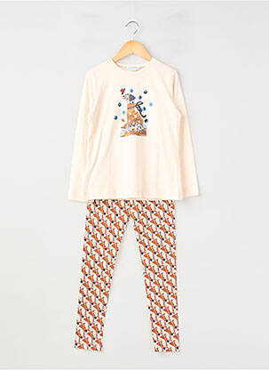 Ensemble pantalon type de haut t-shirt beige MAYORAL fille