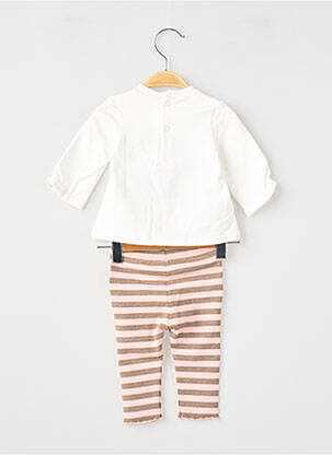 Ensemble pantalon broderie beige MAYORAL fille