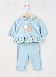 Ensemble pantalon broderie bleu MAYORAL fille