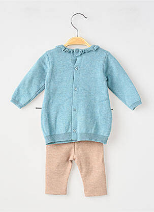 Ensemble pantalon fermeture boutonnée au dos bleu MAYORAL fille