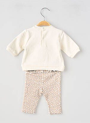Ensemble pantalon broderie beige MAYORAL fille