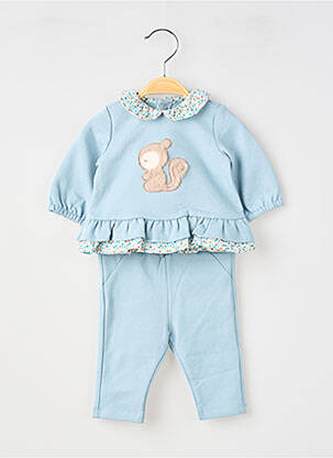 Ensemble pantalon broderie bleu MAYORAL fille