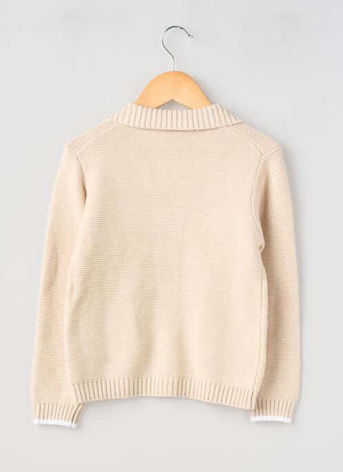 Gilet manches longues fermeture boutonnée sur le devant beige BOBOLI garcon