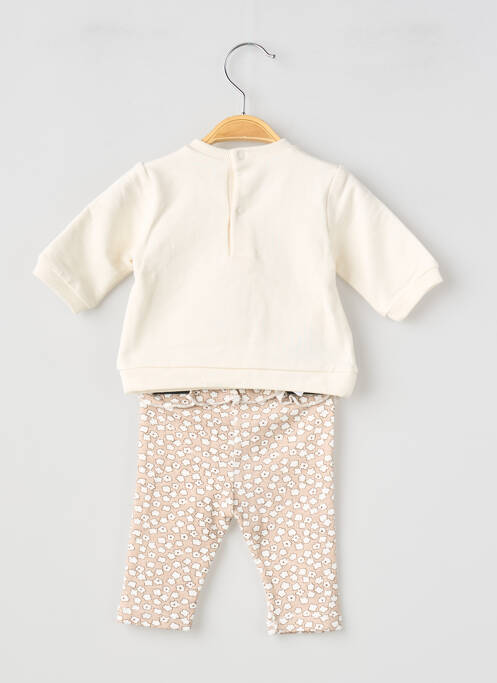 Ensemble pantalon broderie beige MAYORAL fille