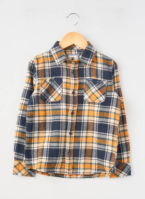 Chemise manches longues tissage popeline orange GARCIA garcon