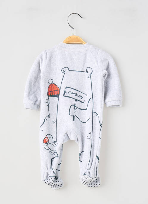 Pyjama fermeture pressionnée gris BOBOLI garcon