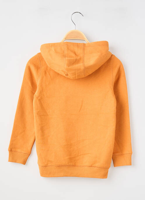 Sweat-shirt à capuche col rond manches longues orange GARCOA garcon