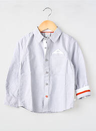 Chemise manches longues coupe droite bleu BOBOLI garcon