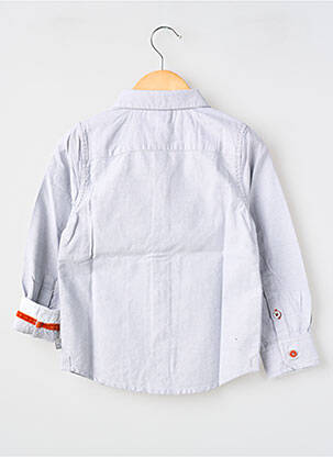 Chemise manches longues coupe droite bleu BOBOLI garçon
