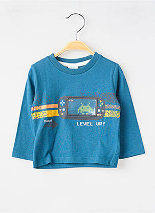 T-shirt manches longues manches longues bleu BOBOLI garçon